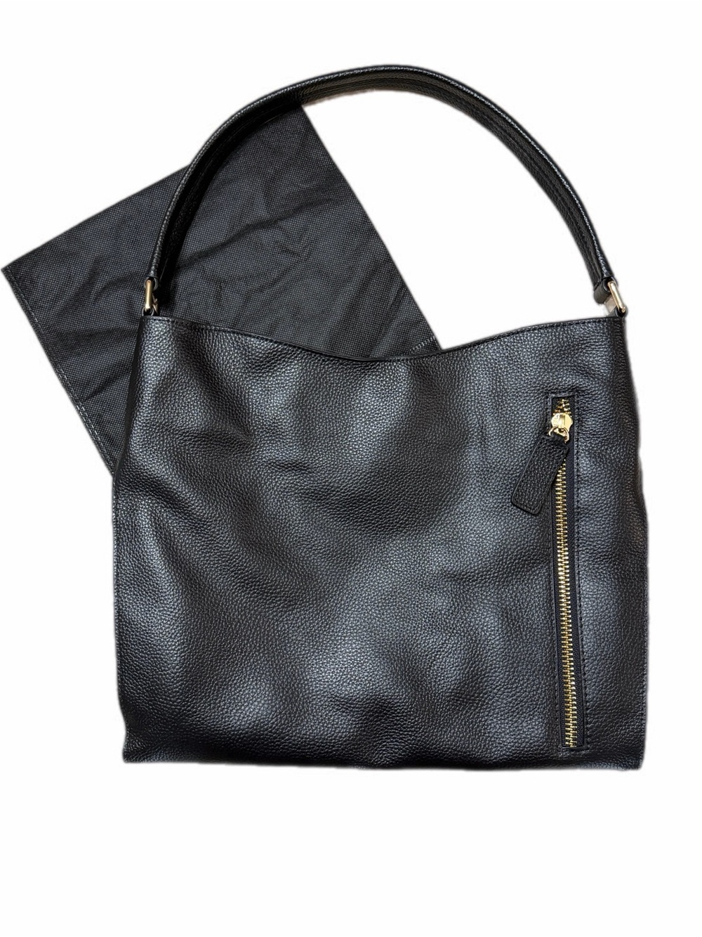 Tote Le Monde NWOT Florence Slouch Shoulder Bag Black - Picture 5 of 8
